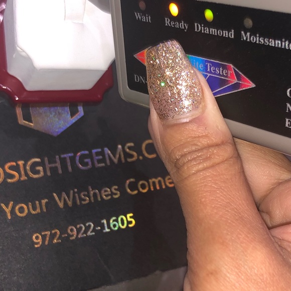 10k white gold vermeil REAL DIAMOND bangle not CZ not moissanite best gift Sale - Picture 16 of 17